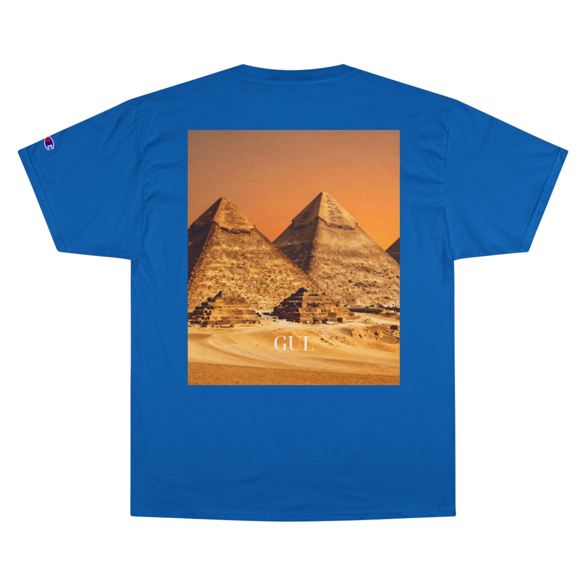 Champion Graphic T‑Shirt — Succulent & Pyramid Photo Print Tee