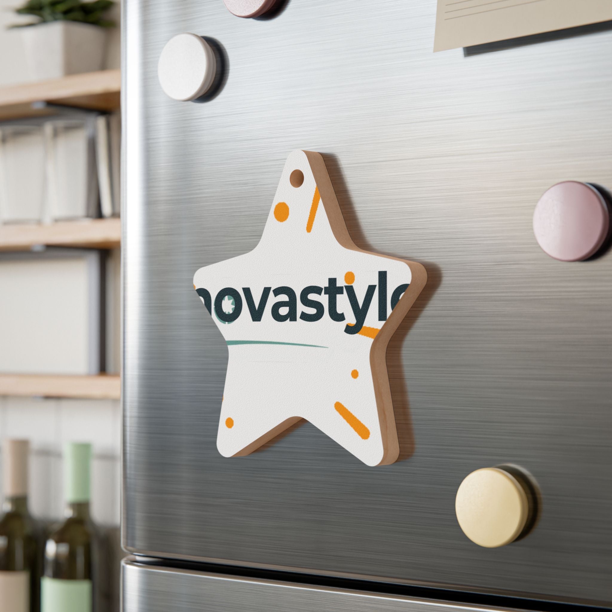 Bell-Shaped Wooden Ornament — Minimal Logo & Illustration Holiday Decoration