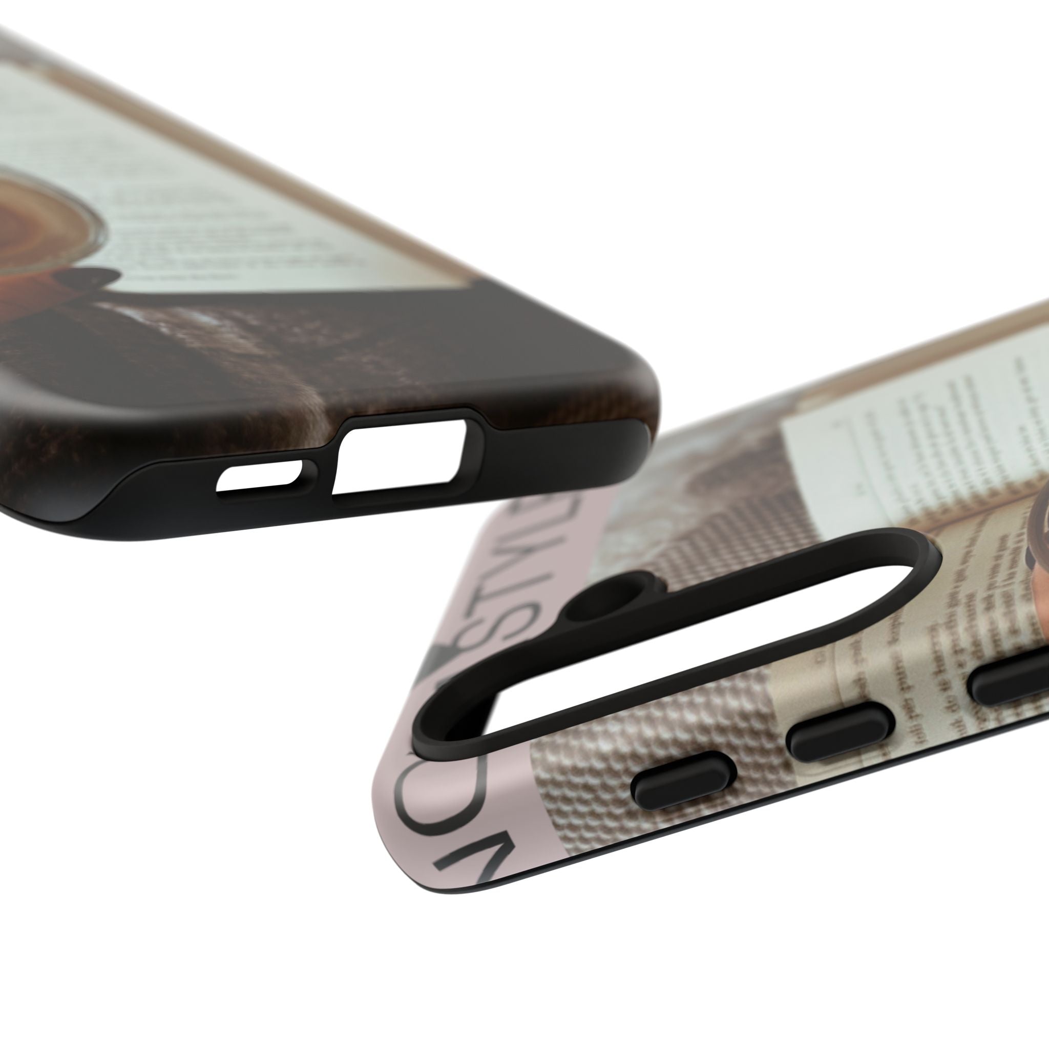 Cozy Reading Phone Case — Coffee & Book Protective Cover