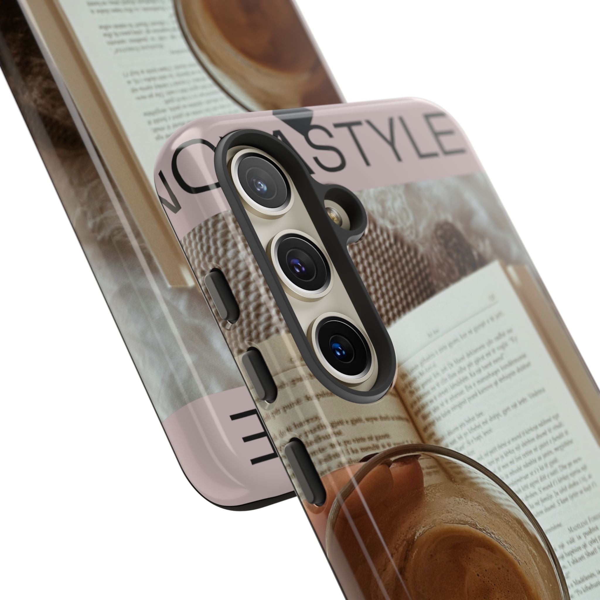 Cozy Reading Phone Case — Coffee & Book Protective Cover
