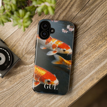 Koi Fish Tough Phone Case — Floral Pond Design