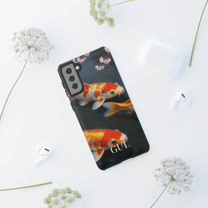 Koi Fish Tough Phone Case — Floral Pond Design