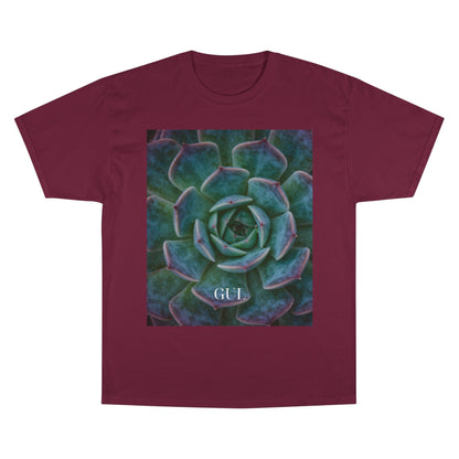 Champion Graphic T‑Shirt — Succulent &amp; Pyramid Photo Print Tee