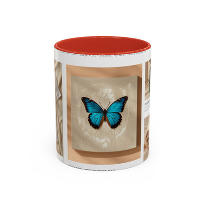 Butterfly Accent Coffee Mug — Blue Butterfly Collage 11/15oz