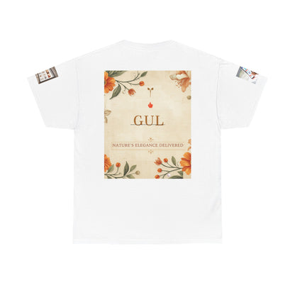 Floral Graphic Tee — GUL Botanical Print Cotton Shirt