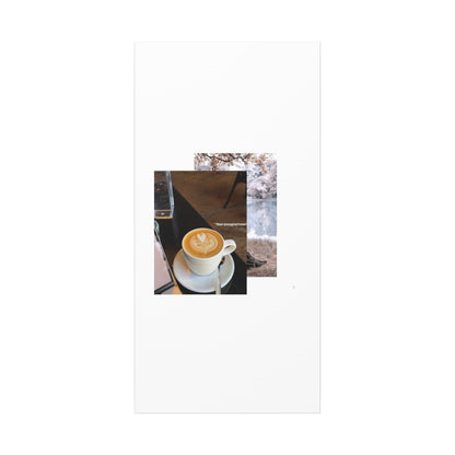 Latte &amp; Landscape Matte Canvas Wall Art — Coffee Shop Photo Collage