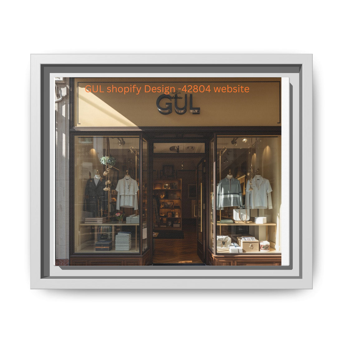 Framed Matte Canvas Print Boutique Shopfront Photography