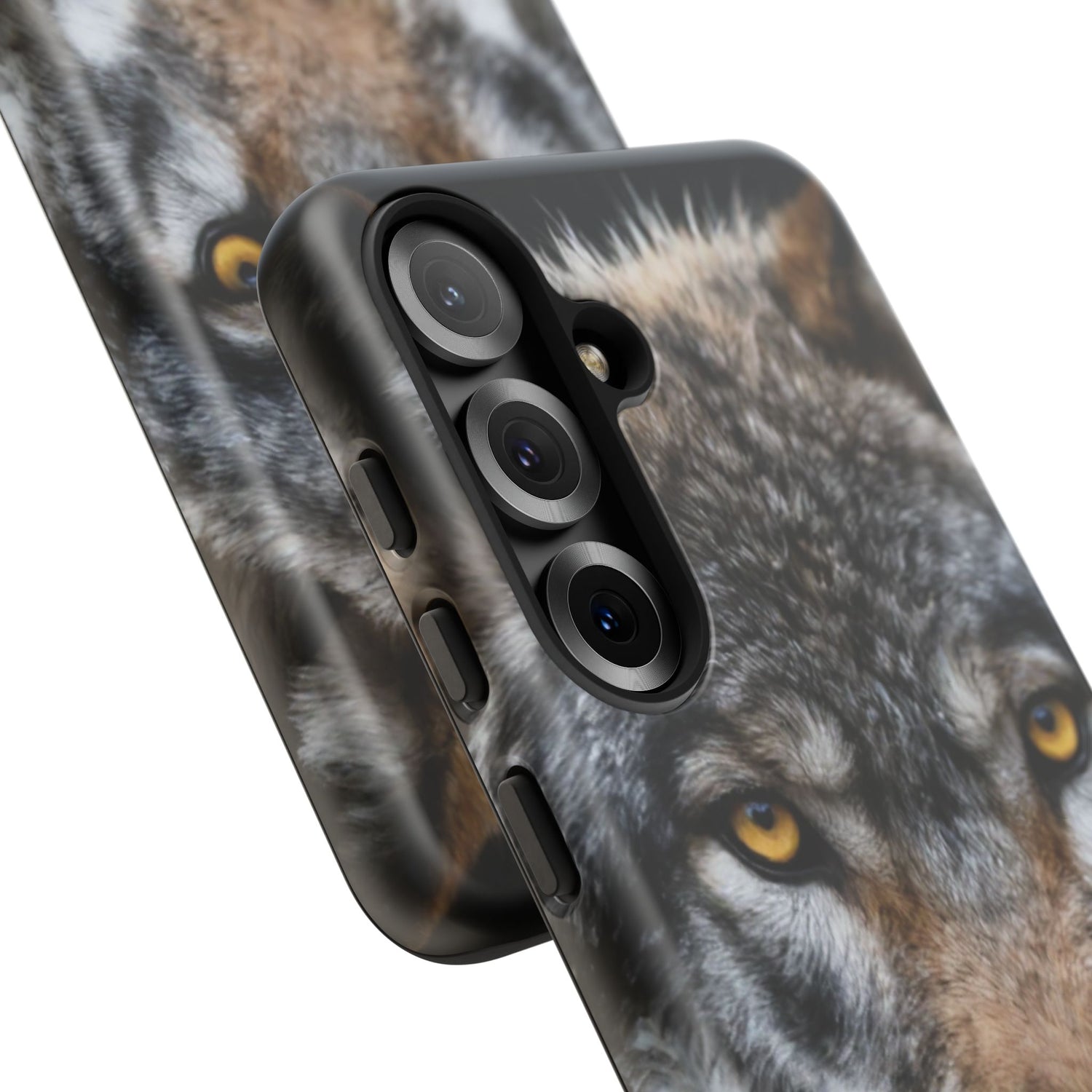 Wolf Eyes Phone Case — Fierce Wildlife iPhone Protective Case with ‘GUL’ Text