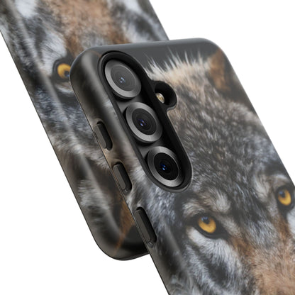 Wolf Eyes Phone Case — Fierce Wildlife iPhone Protective Case with ‘GUL’ Text