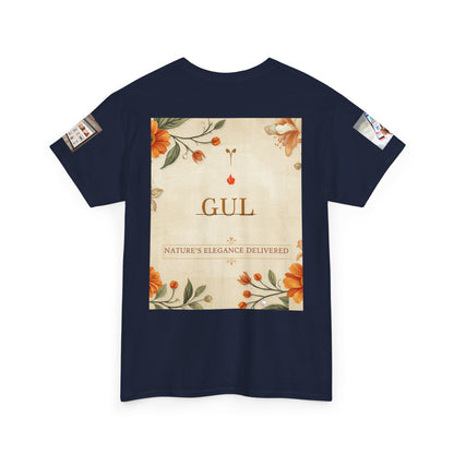 Floral Graphic Tee — GUL Botanical Print Cotton Shirt