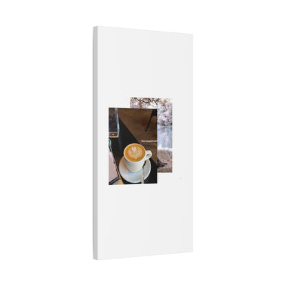 Latte &amp; Landscape Matte Canvas Wall Art — Coffee Shop Photo Collage