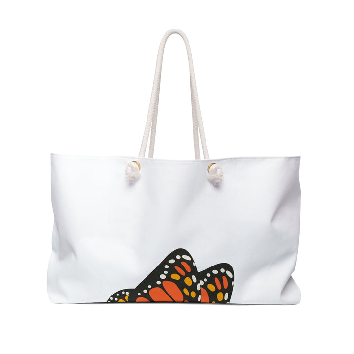 Custom Design Tote Bag | Monarch Butterfly Floral Travel Bag