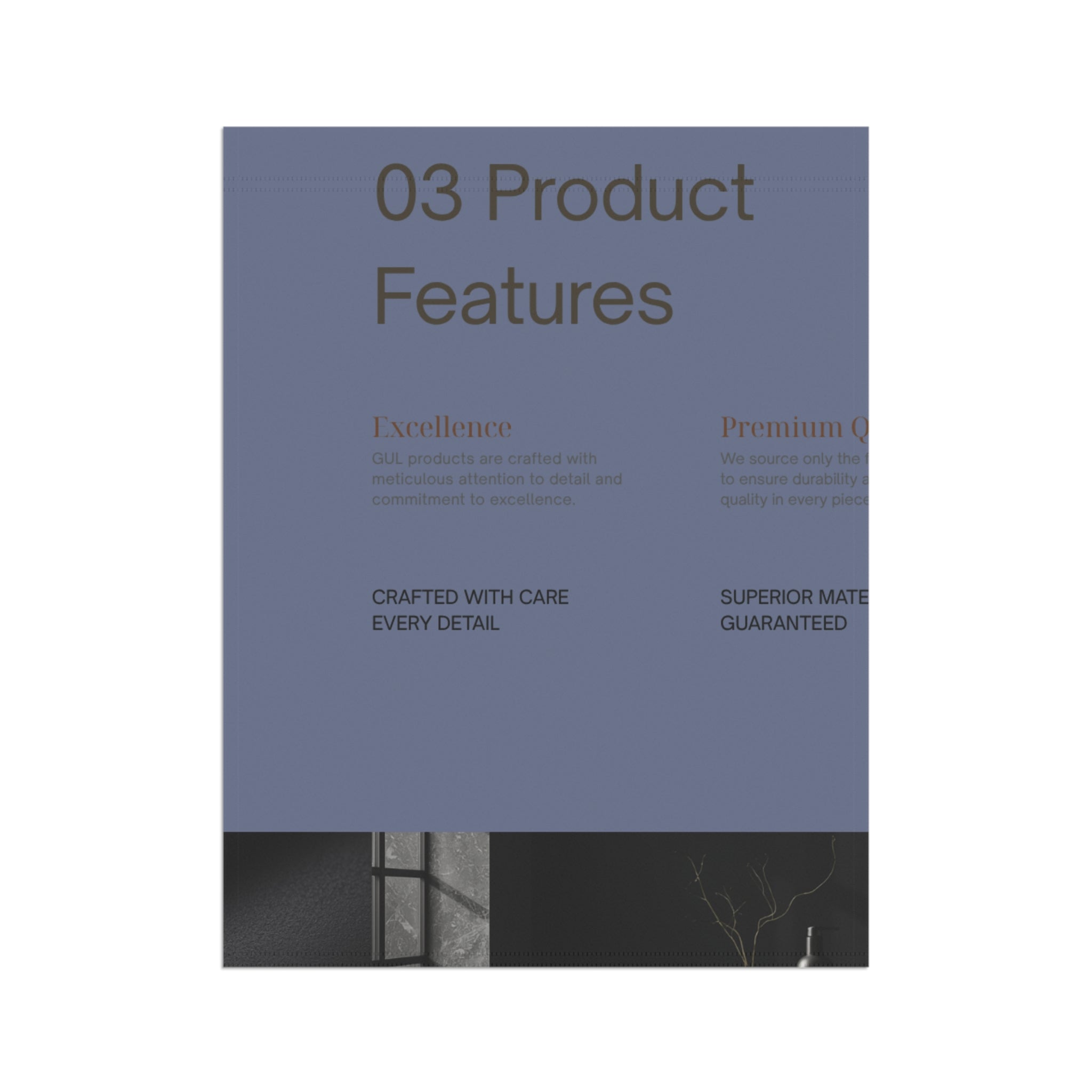 Garden Flag — Minimalist "03 Product Features" Decorative Garden &amp; House Banner