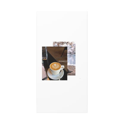 Latte &amp; Landscape Matte Canvas Wall Art — Coffee Shop Photo Collage