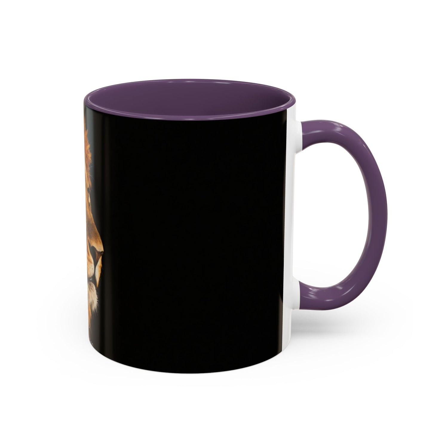 Majestic Lion Accent Coffee Mug — Bold Wildlife Portrait Tea Cup (11/15oz)