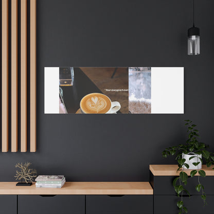Latte &amp; Landscape Matte Canvas Wall Art — Coffee Shop Photo Collage