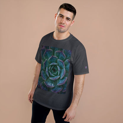 Champion Graphic T‑Shirt — Succulent &amp; Pyramid Photo Print Tee