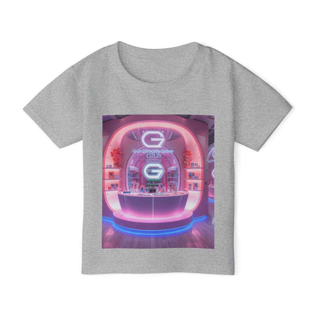 Toddler T-Shirt — Colorful Neon Shop &amp; Rainbow Shopping Bag Graphic
