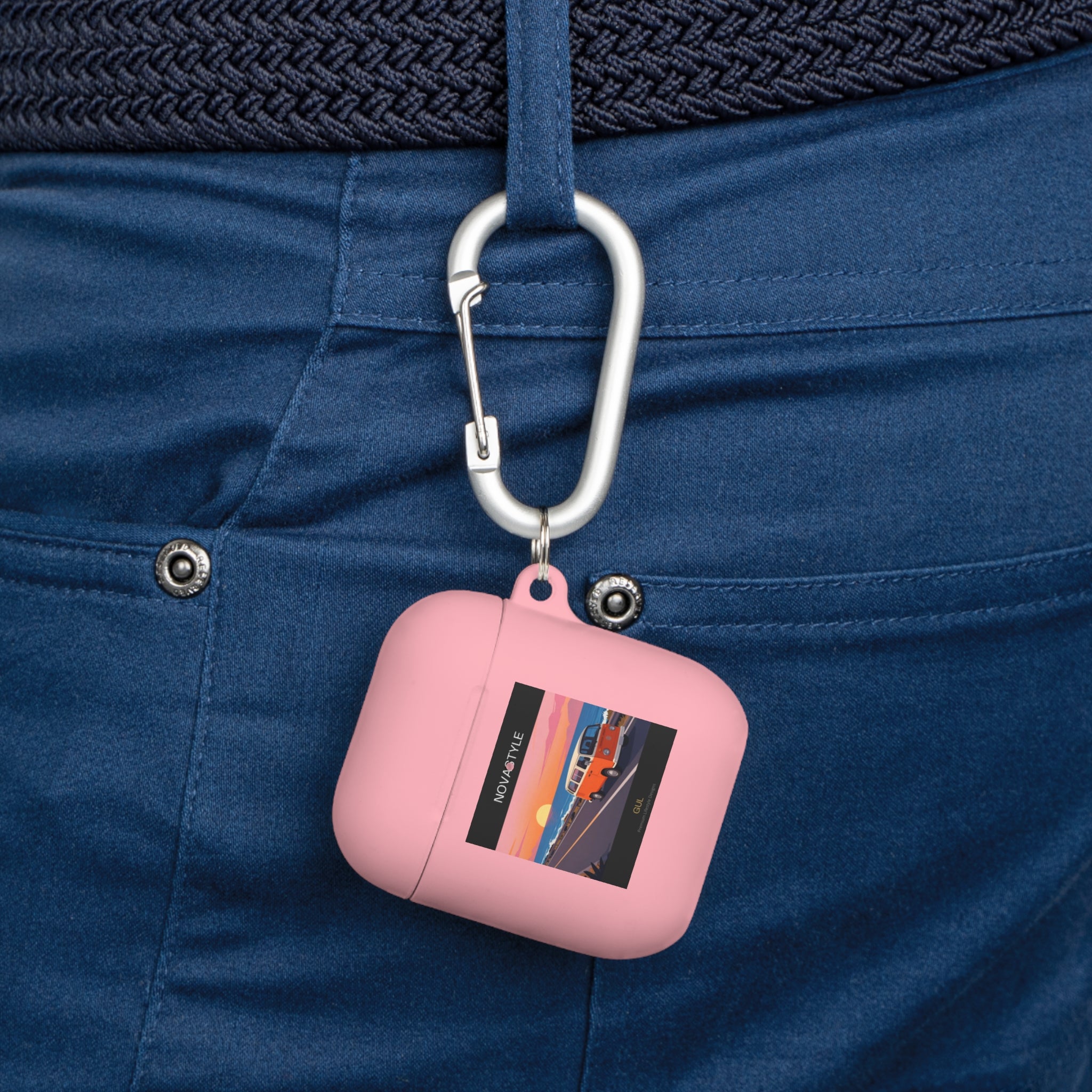 AirPods Case — Retro Sunset Van &amp; Forest Deer Prints
