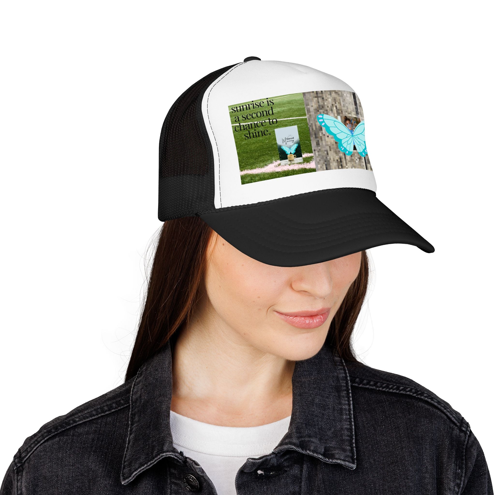 Butterfly Memorial Trucker Hat — In Loving Memory Grave Marker Cap