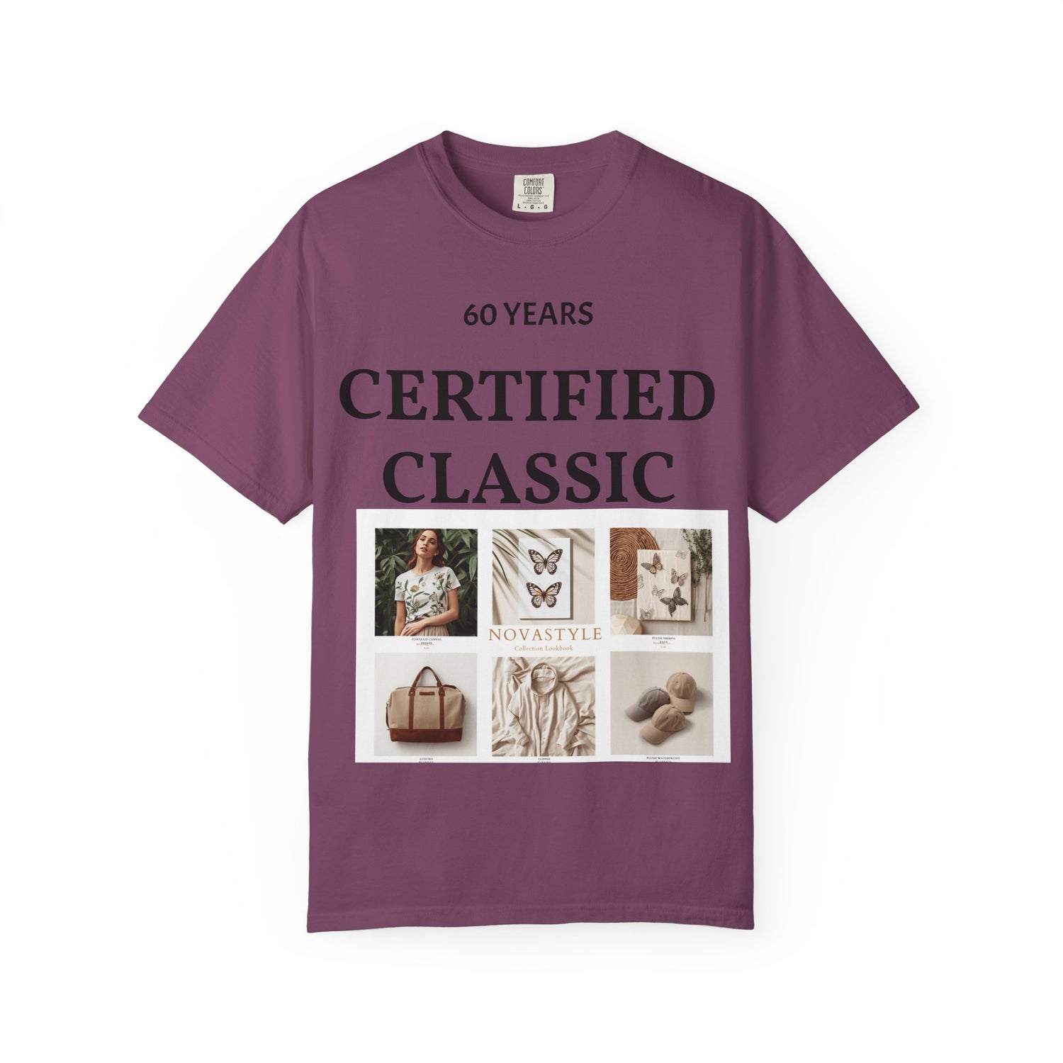 Certified Classic 60 Years T-Shirt – Vintage Collage Home &amp; Lifestyle Tee