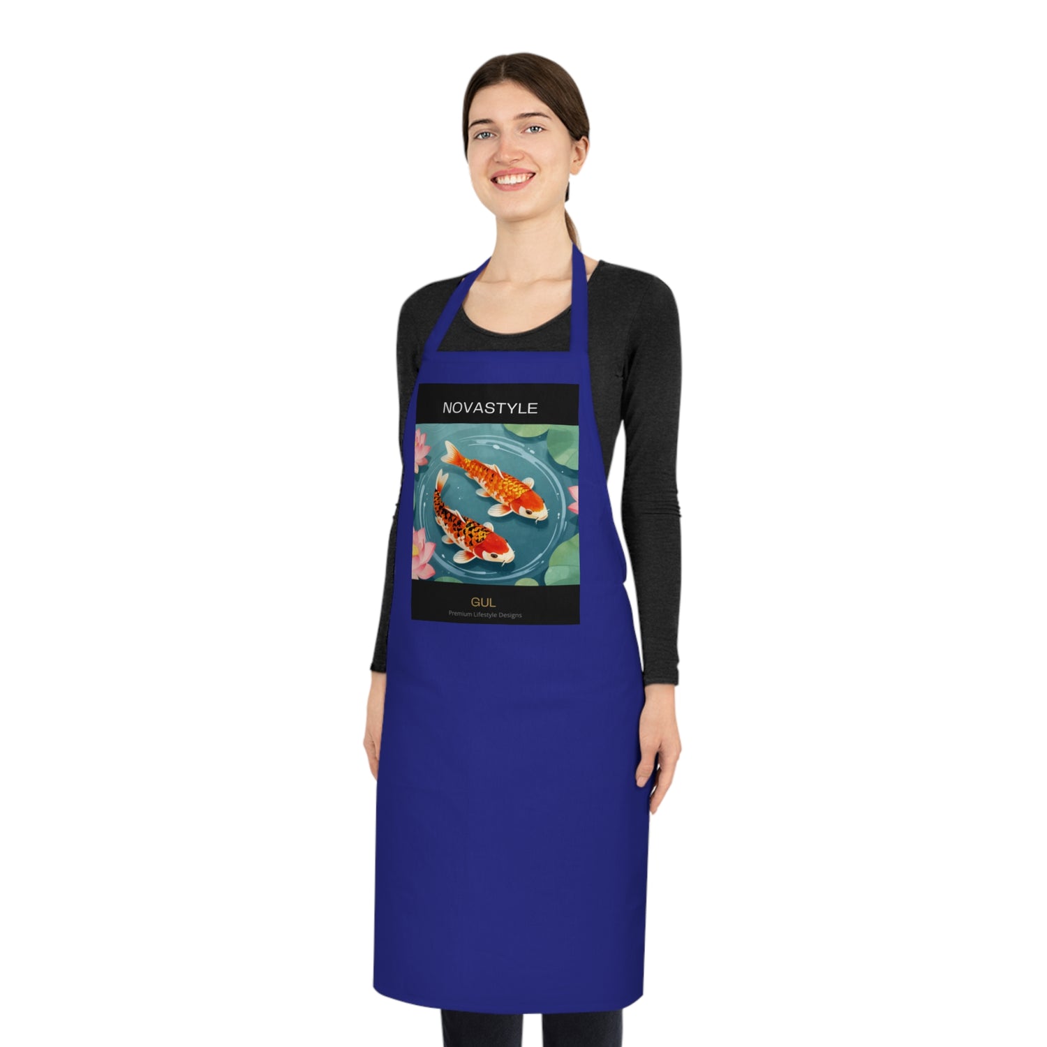 Koi Pond Cotton Apron — Artistic Fish Kitchen Apron