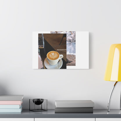 Latte &amp; Landscape Matte Canvas Wall Art — Coffee Shop Photo Collage