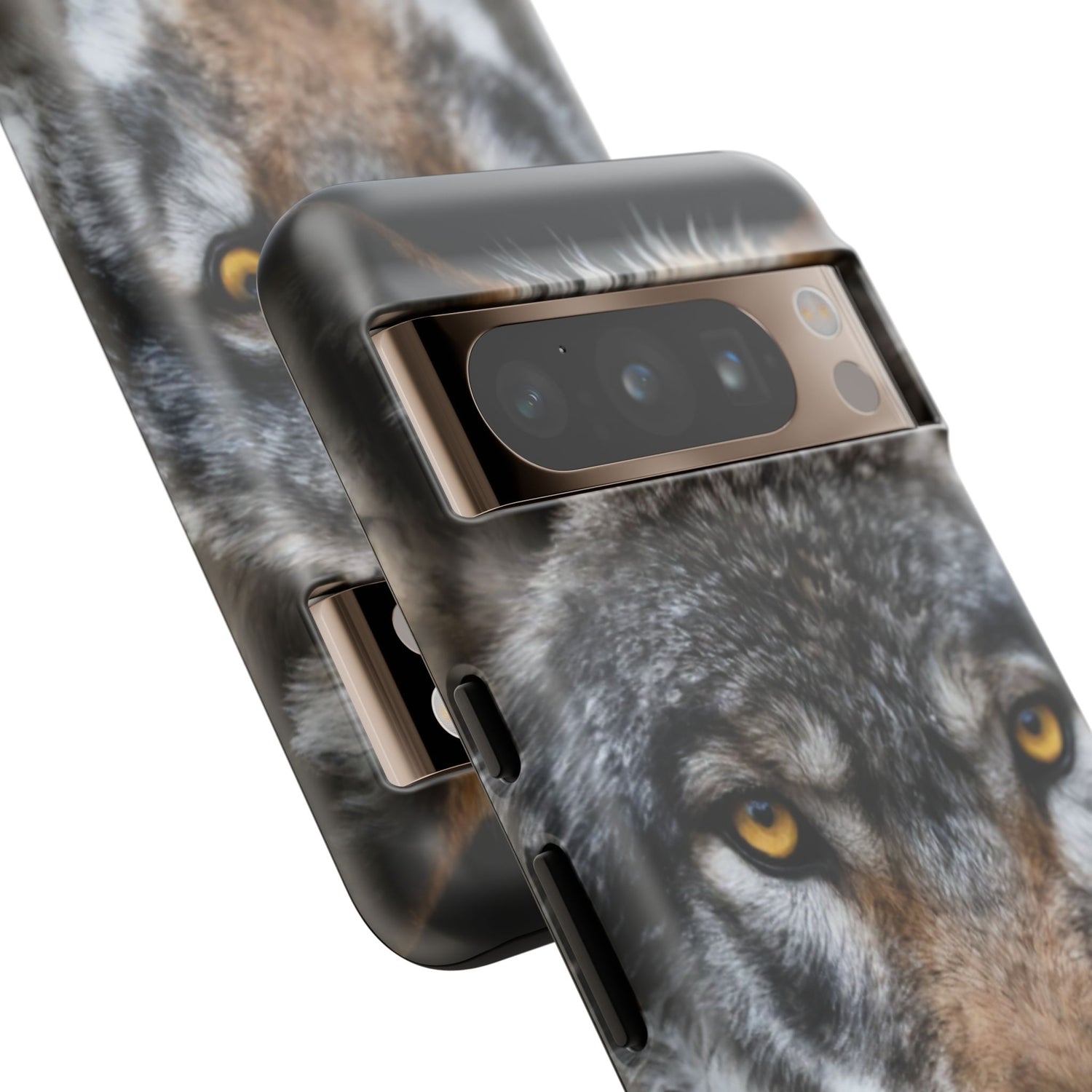 Wolf Eyes Phone Case — Fierce Wildlife iPhone Protective Case with ‘GUL’ Text