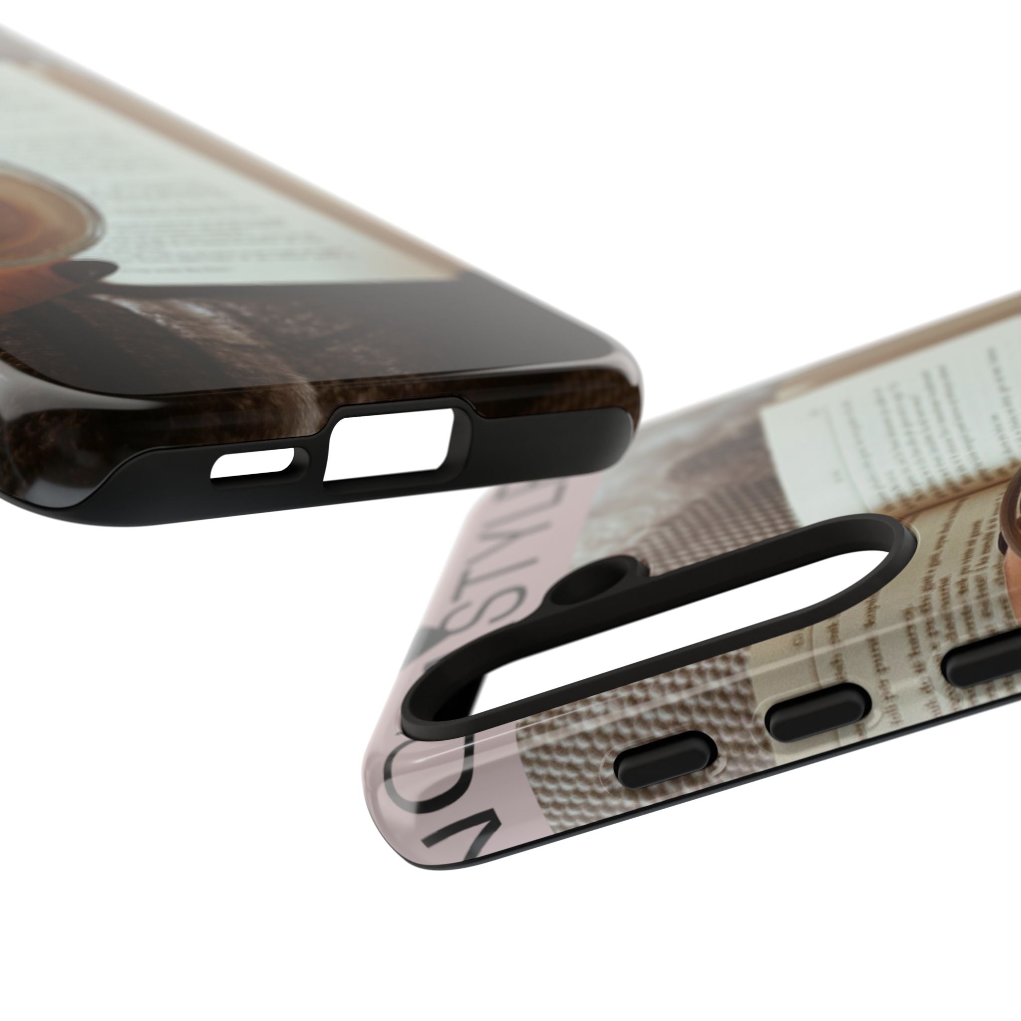 Cozy Reading Phone Case — Coffee &amp; Book Protective Cover