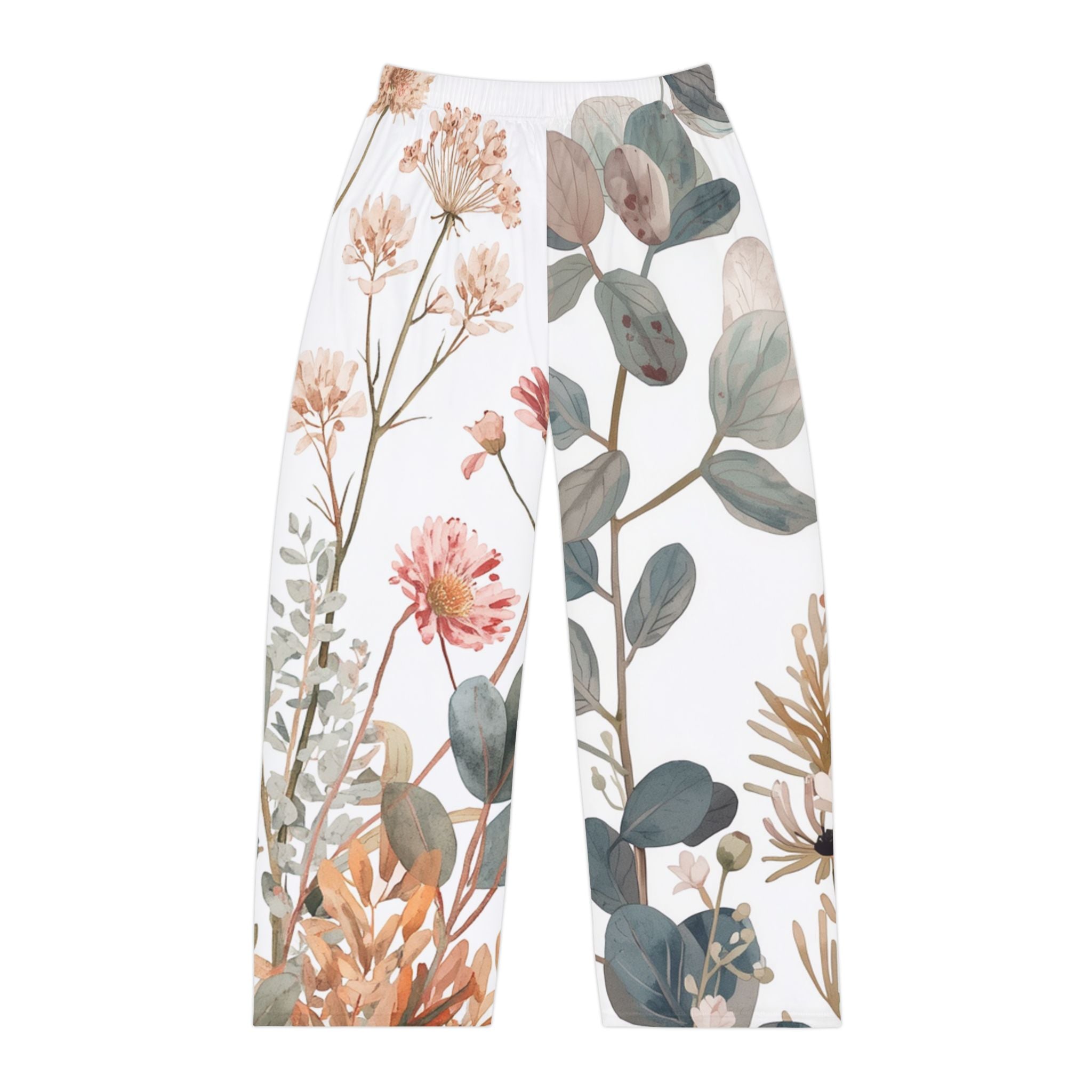 Floral Eucalyptus Lounge Pants — Men’s Botanical Pajama Trousers