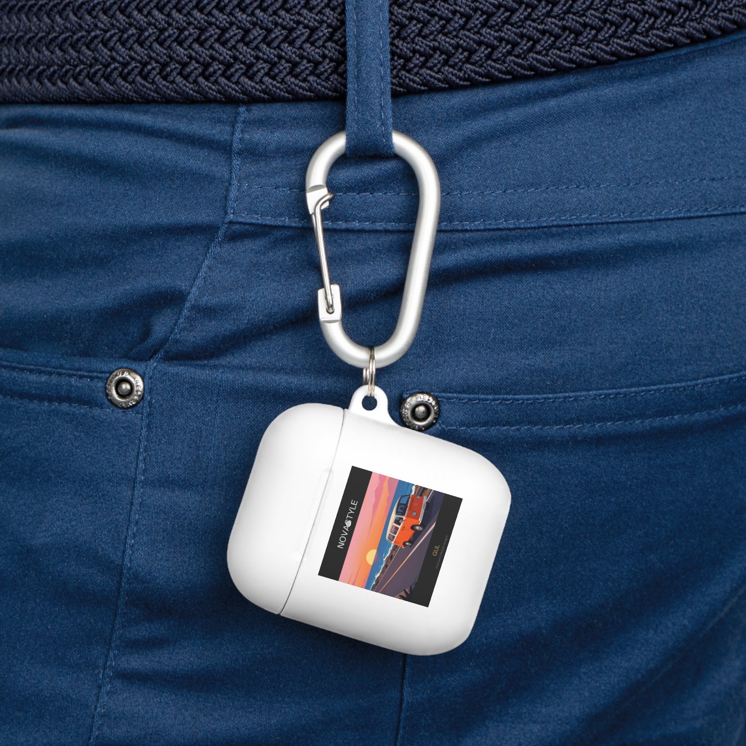 AirPods Case — Retro Sunset Van &amp; Forest Deer Prints