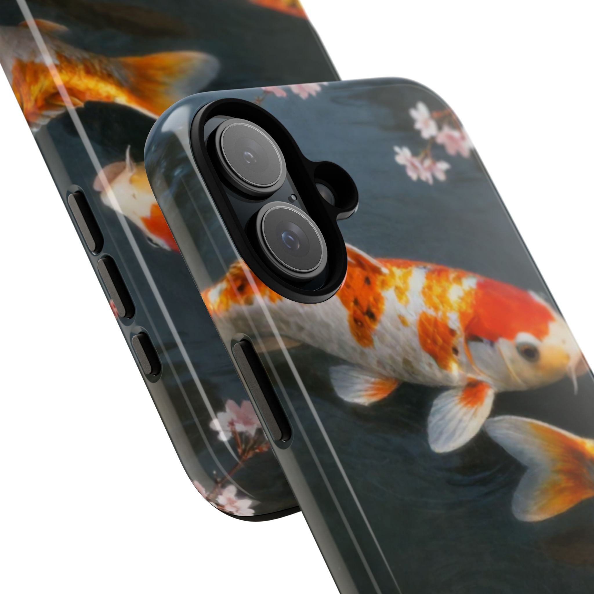 Koi Fish Tough Phone Case — Floral Pond Design