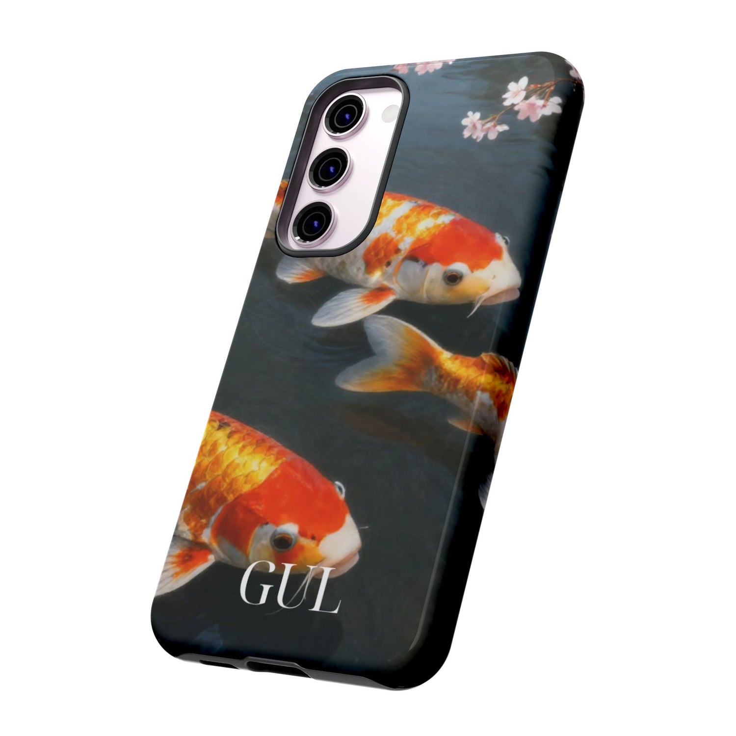 Koi Fish Tough Phone Case — Floral Pond Design