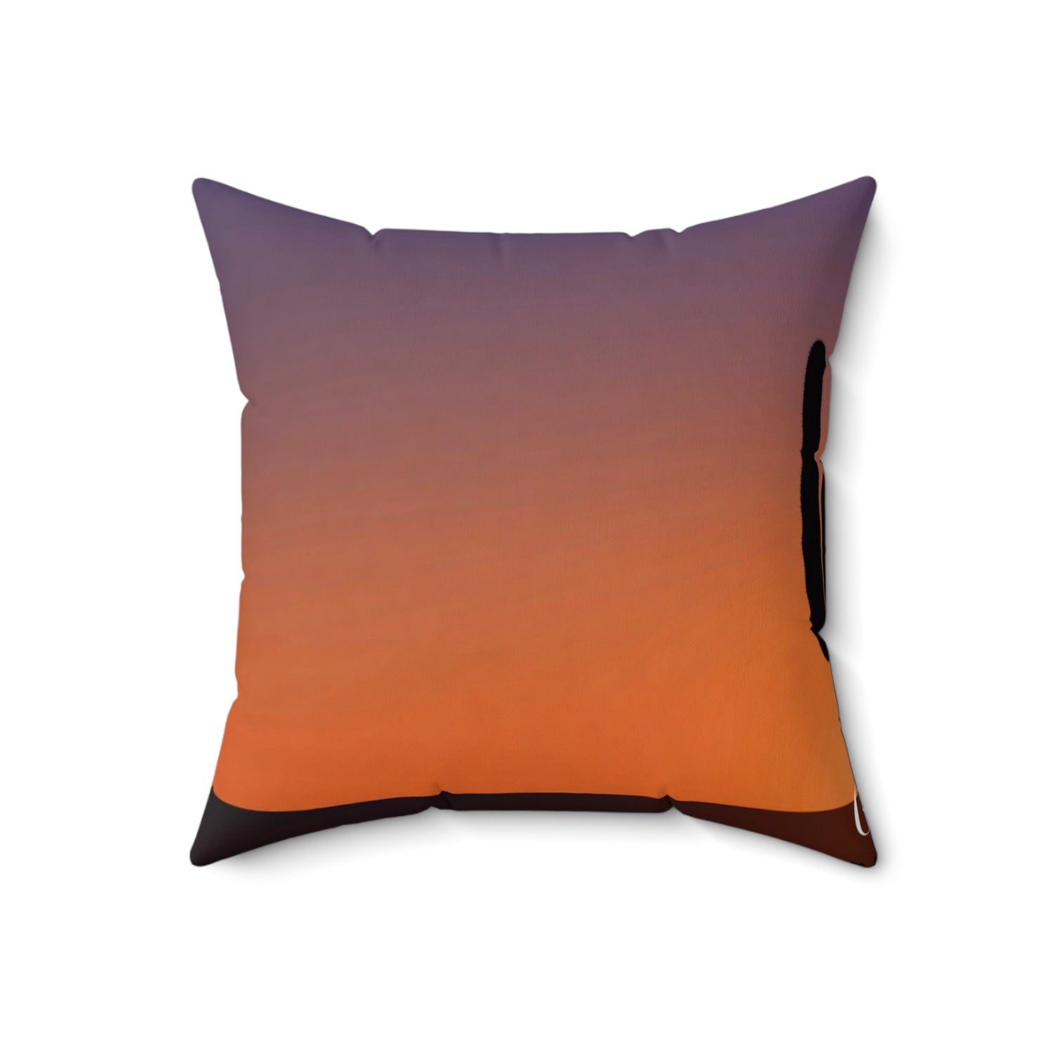 Sunset Gradient Square Pillow — Orange to Violet Sunset Decorative Throw Pillow