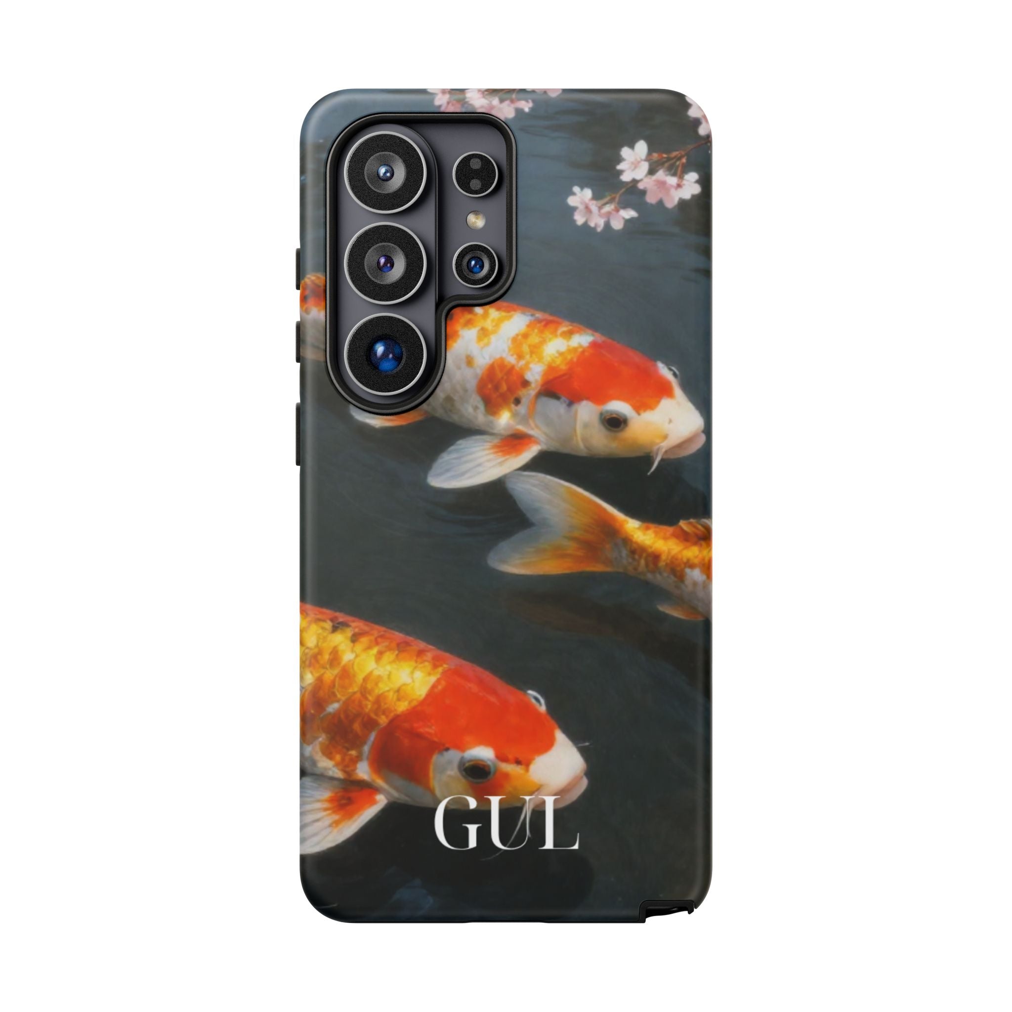 Koi Fish Tough Phone Case — Floral Pond Design