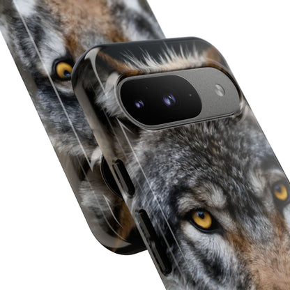 Wolf Eyes Phone Case — Fierce Wildlife iPhone Protective Case with ‘GUL’ Text