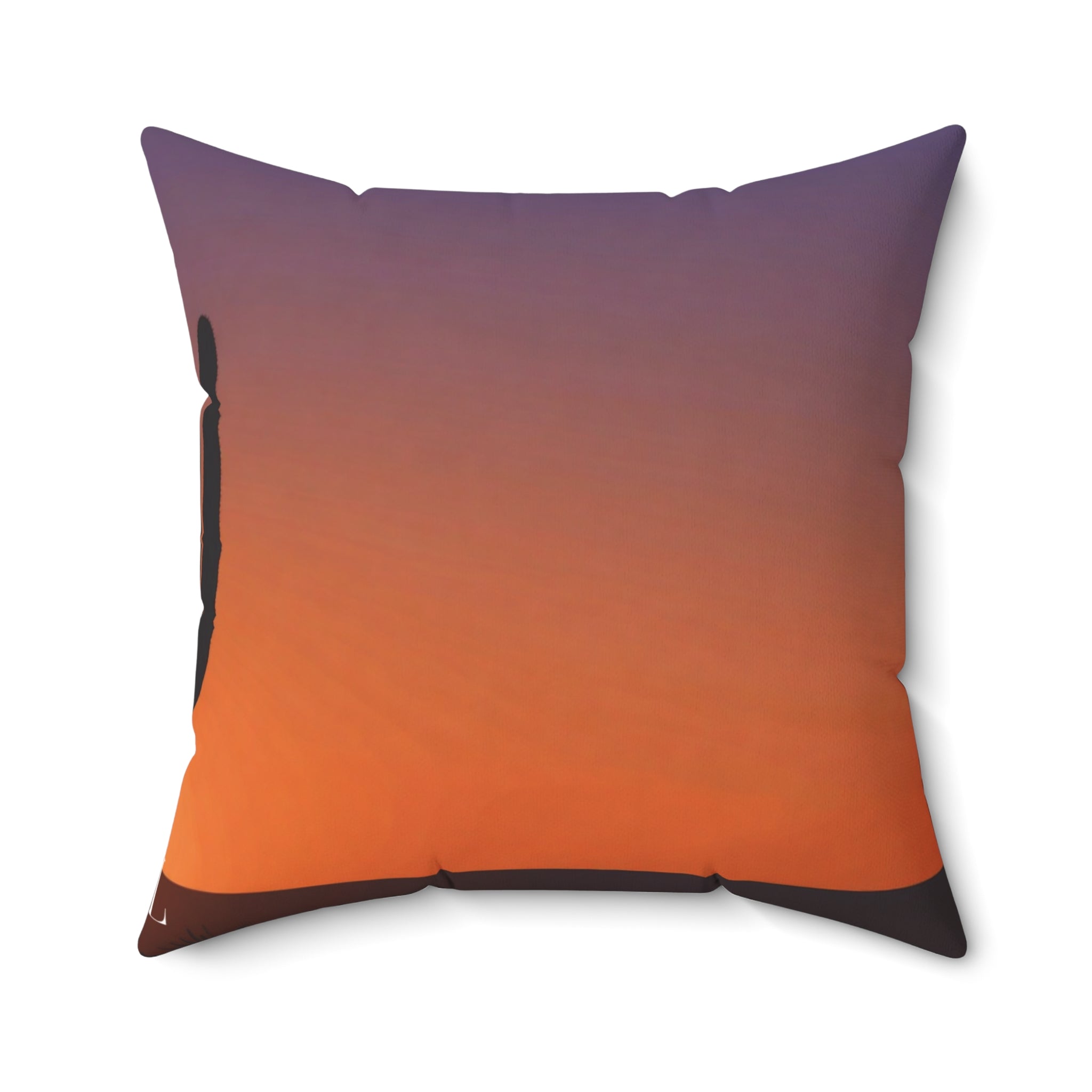 Sunset Gradient Square Pillow — Orange to Violet Sunset Decorative Throw Pillow