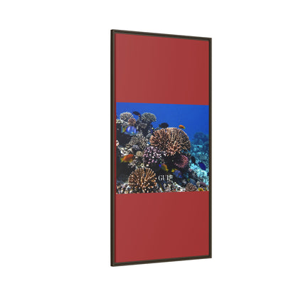Framed Coral Reef Matte Canvas Wall Art — Tropical Ocean Photography Print