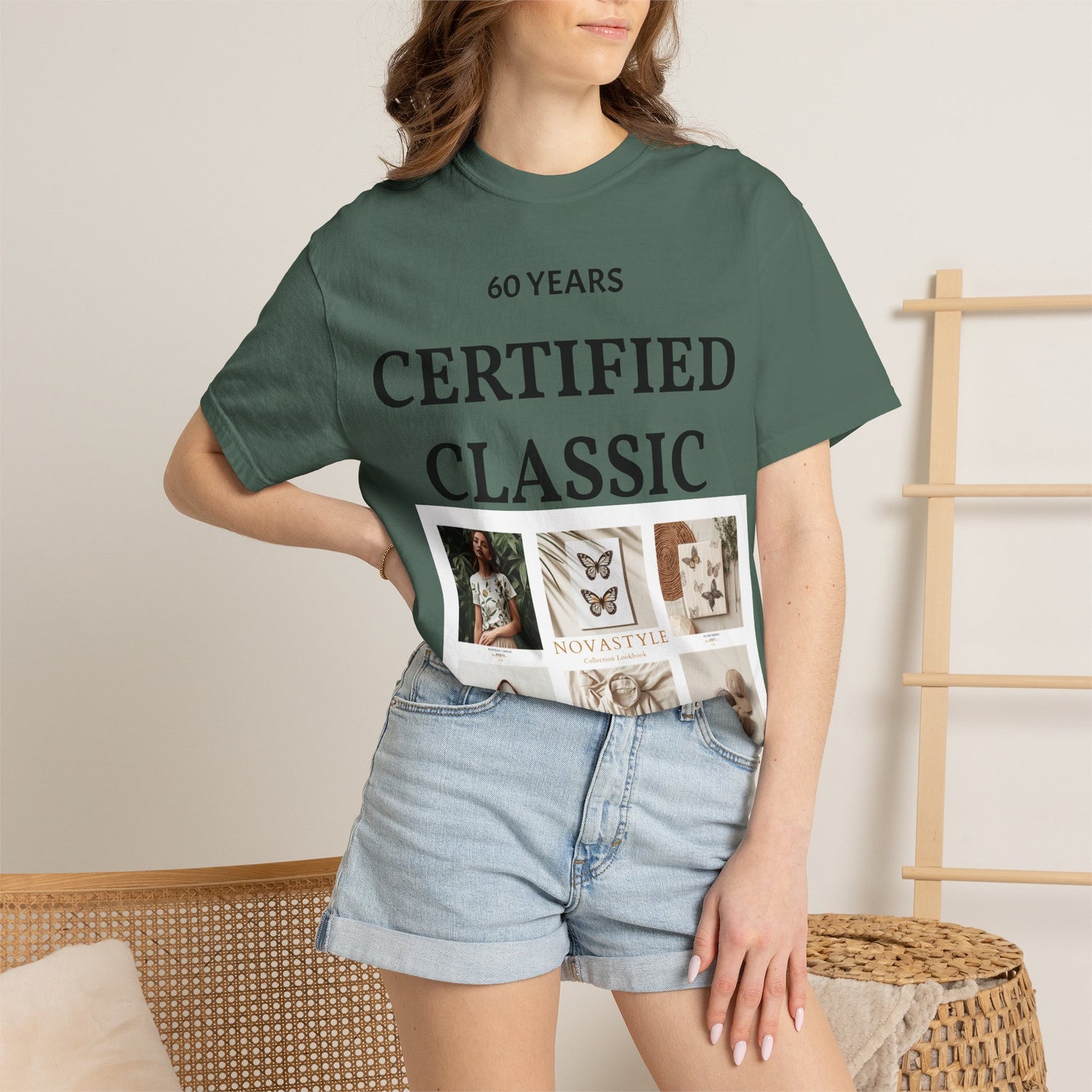 Certified Classic 60 Years T-Shirt – Vintage Collage Home &amp; Lifestyle Tee