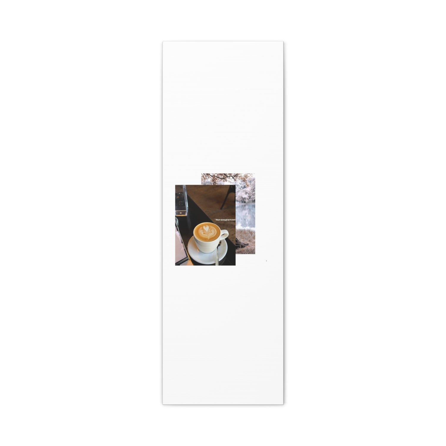 Latte &amp; Landscape Matte Canvas Wall Art — Coffee Shop Photo Collage