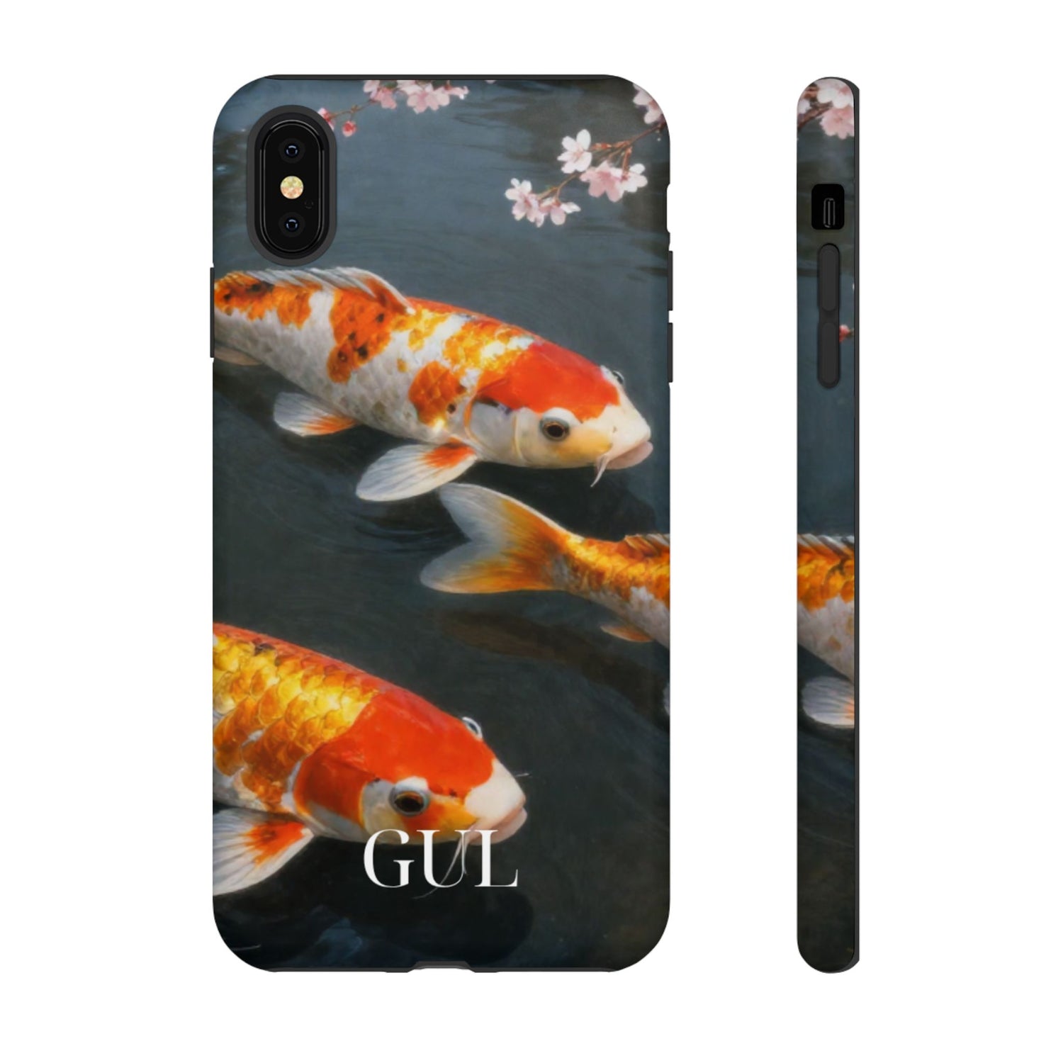 Koi Fish Tough Phone Case — Floral Pond Design