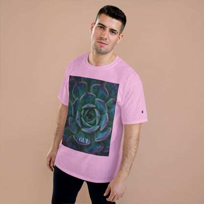 Champion Graphic T‑Shirt — Succulent &amp; Pyramid Photo Print Tee
