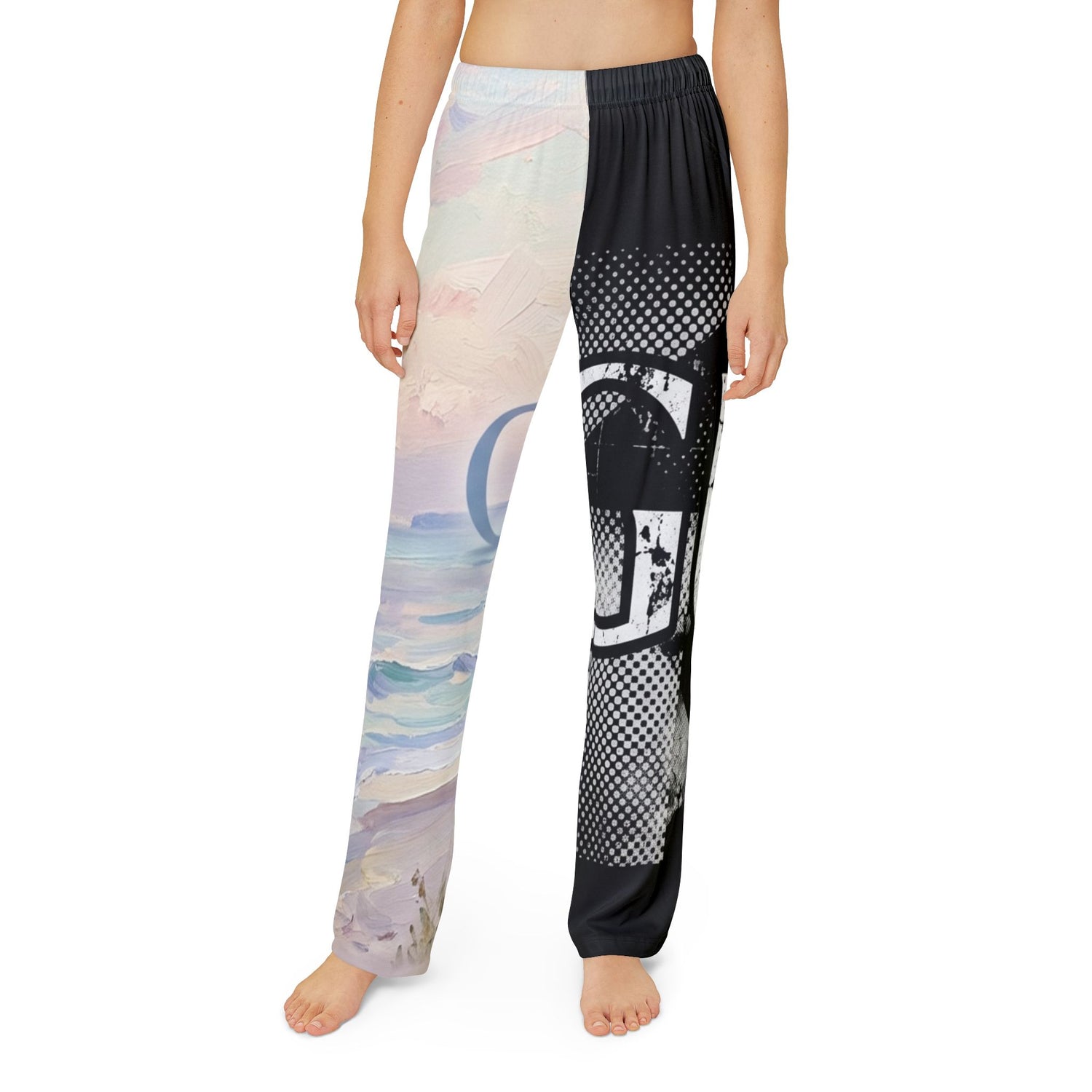 Kids Lounge Pants — Split Graphic Beach &amp; Grunge AOP