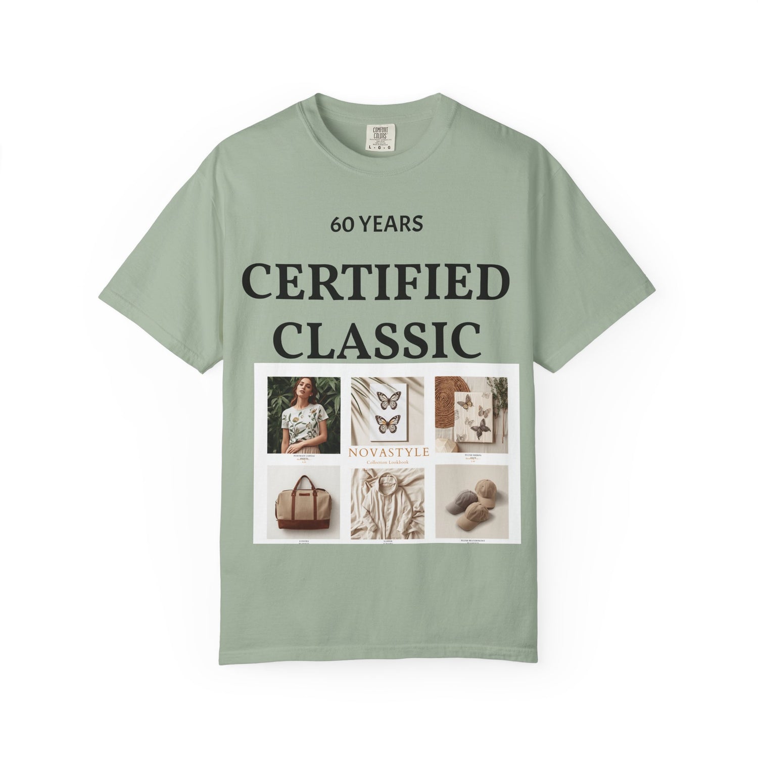 Certified Classic 60 Years T-Shirt – Vintage Collage Home &amp; Lifestyle Tee
