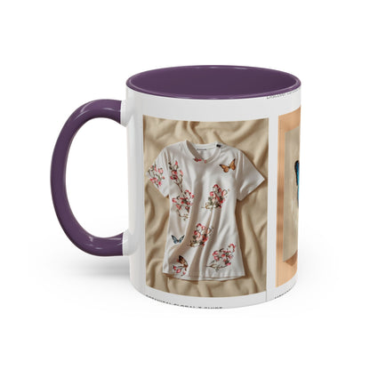 Butterfly Accent Coffee Mug — Blue Butterfly Collage 11/15oz