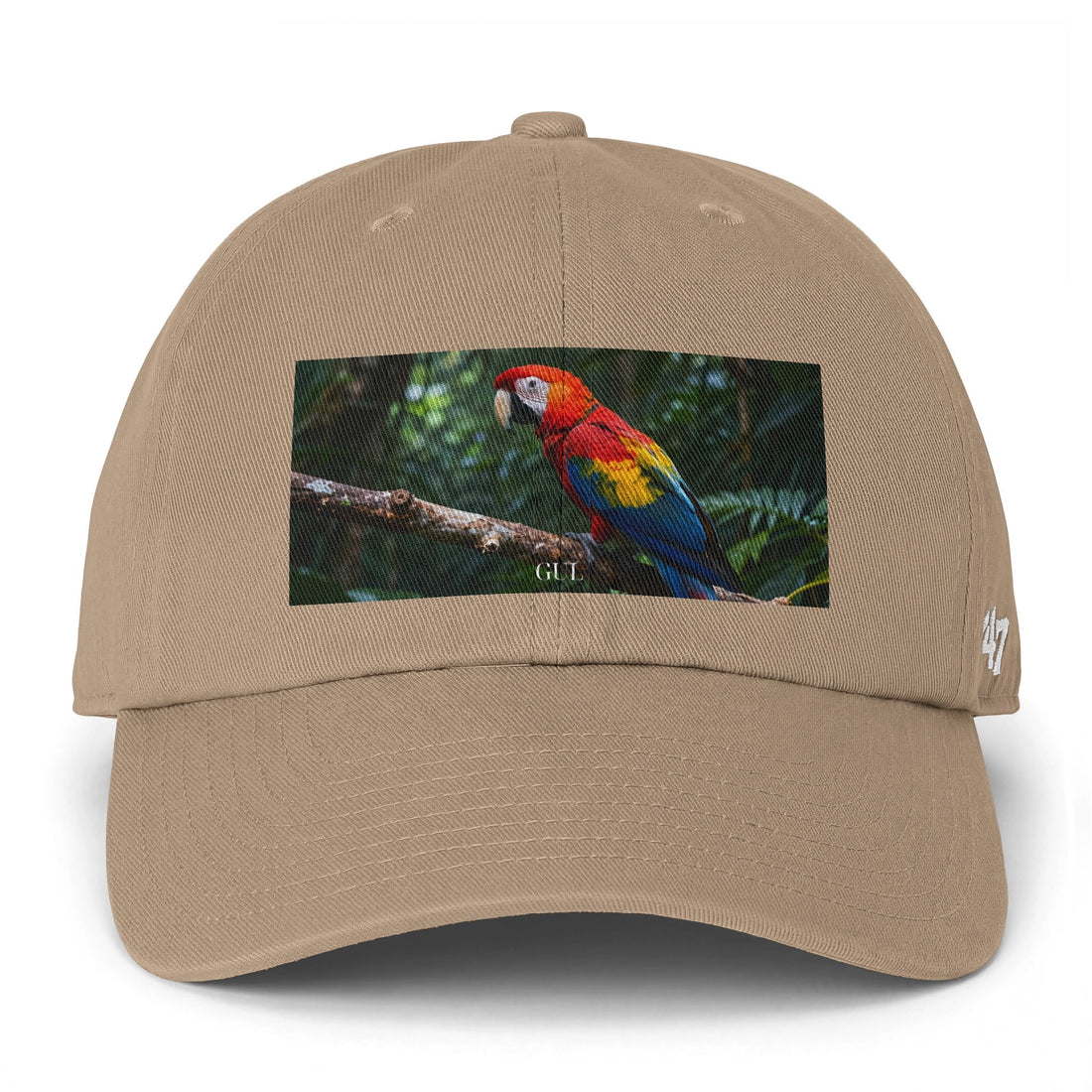 Parrot Print Cap — Tropical Scarlet Macaw Baseball Hat
