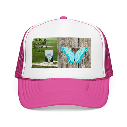 Butterfly Memorial Trucker Hat — In Loving Memory Grave Marker Cap