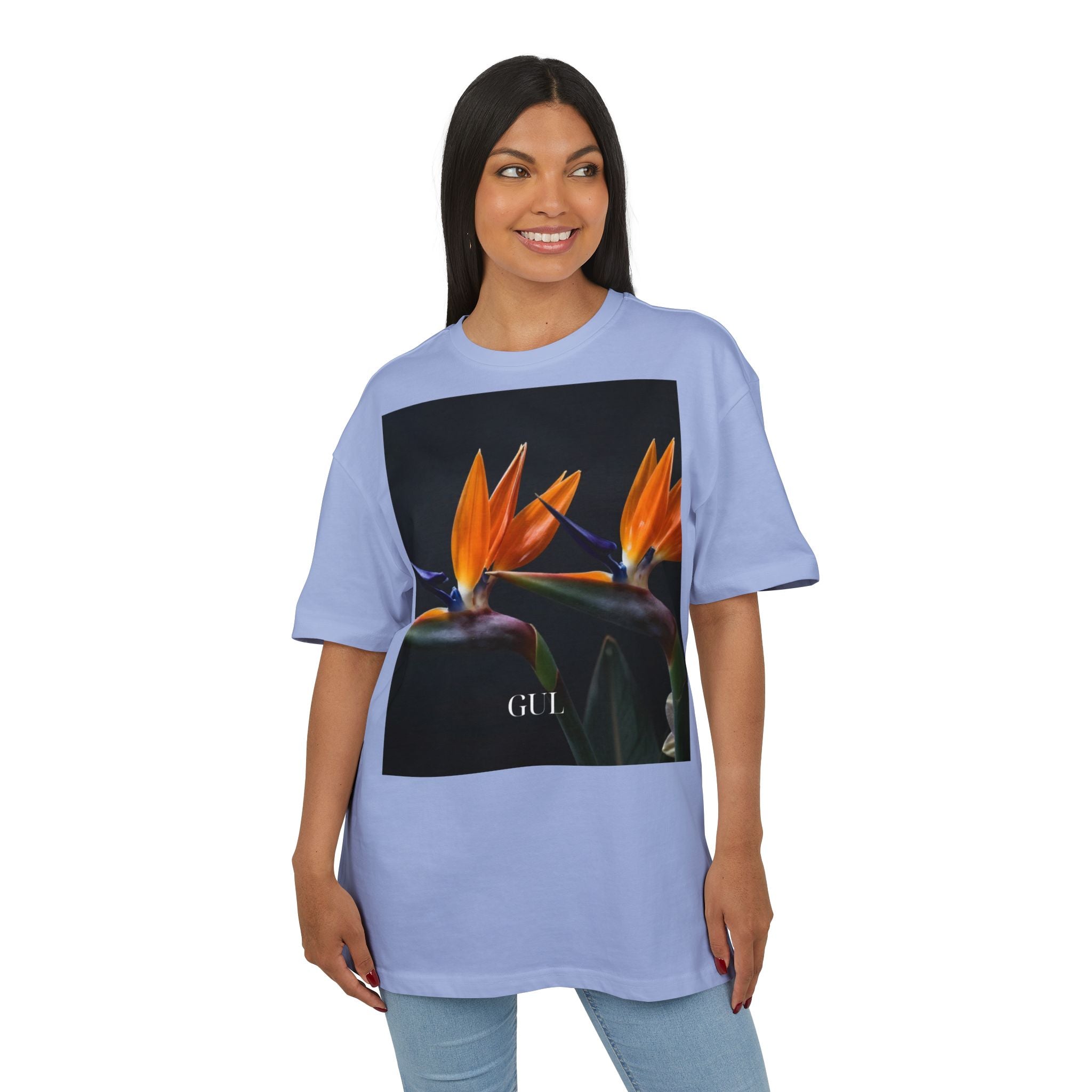 Floral &amp; Nightscape Graphic Tee — Bird of Paradise Photo Print