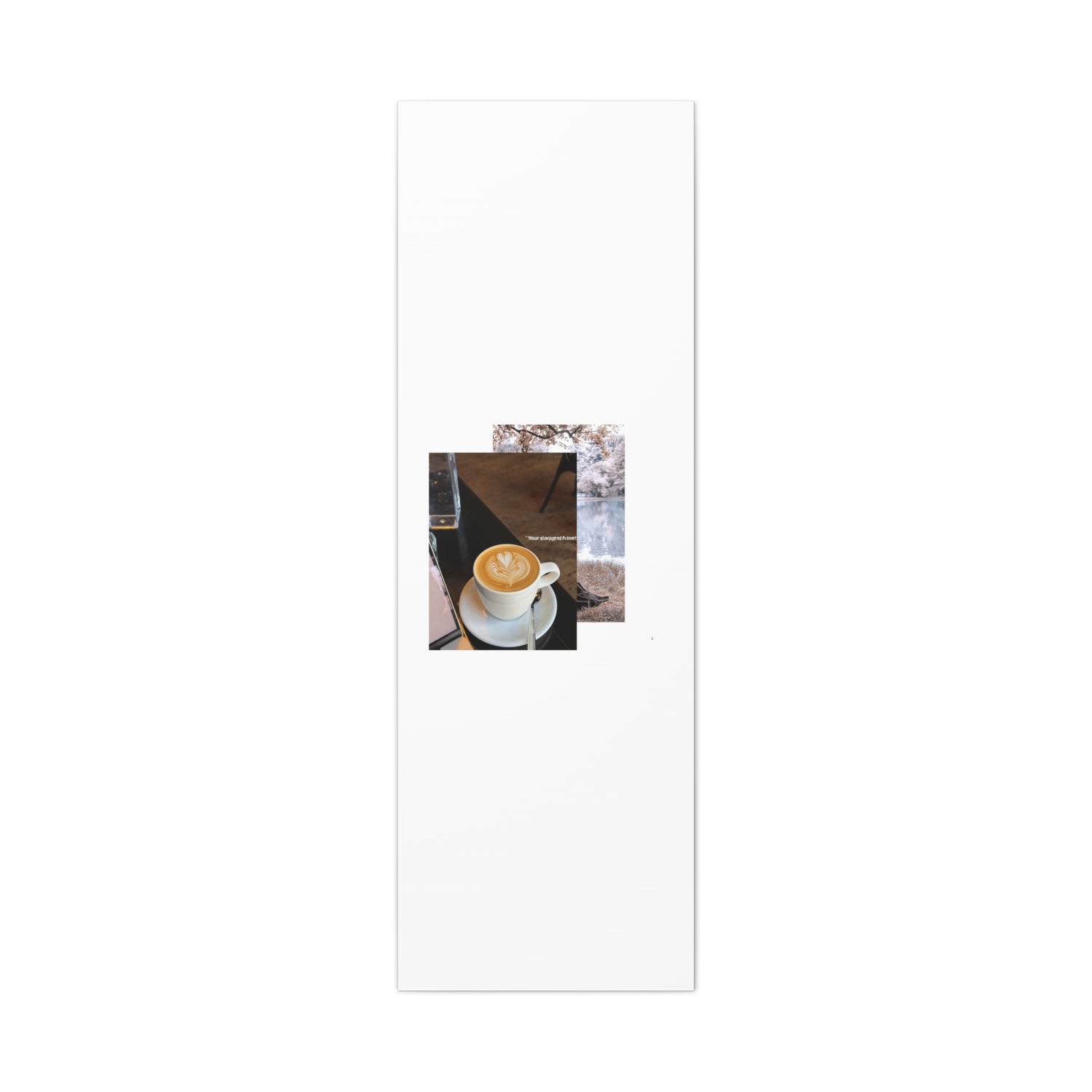 Latte &amp; Landscape Matte Canvas Wall Art — Coffee Shop Photo Collage