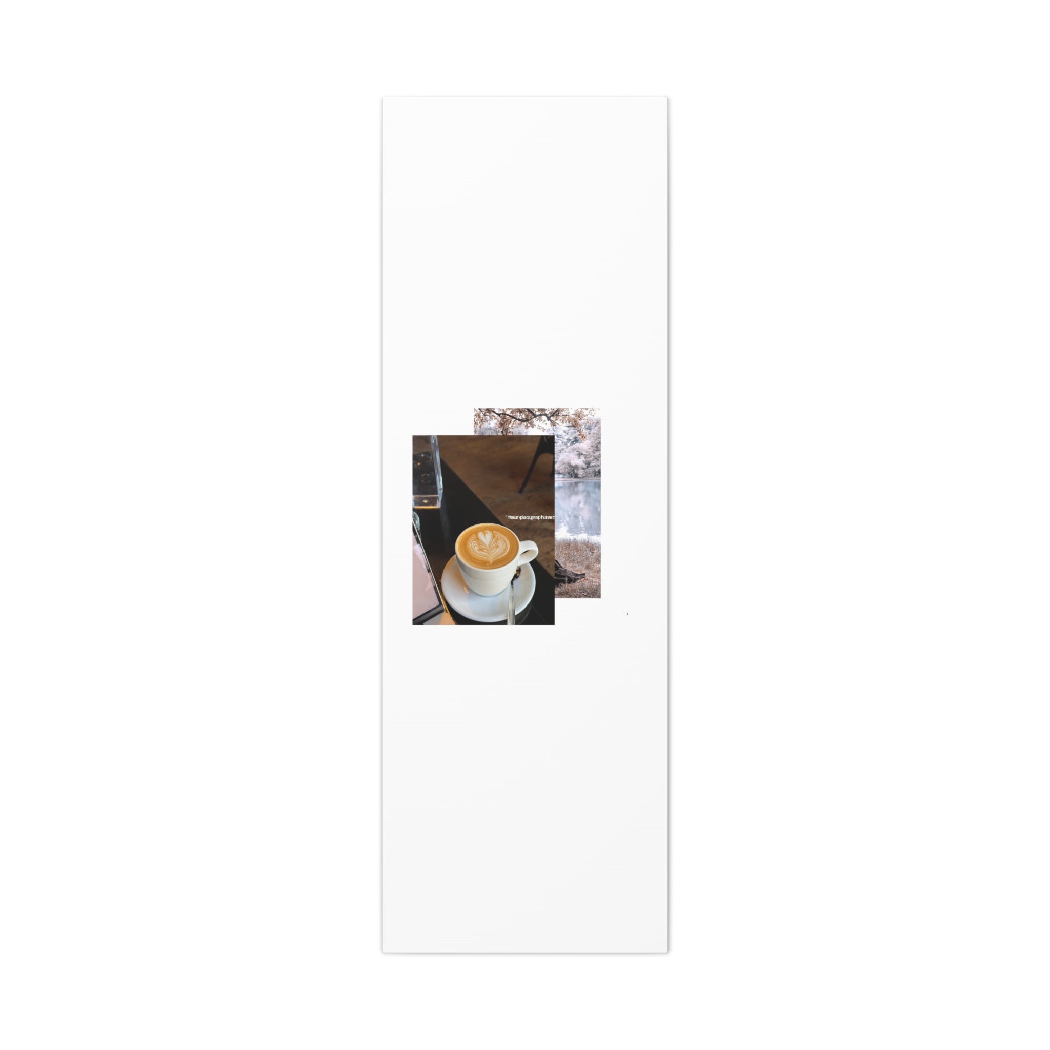 Latte &amp; Landscape Matte Canvas Wall Art — Coffee Shop Photo Collage